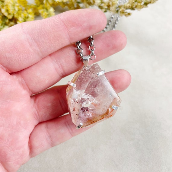Silver Dreamcoat Amethyst Chunky Prong Necklace (EPJ-NA24-9)