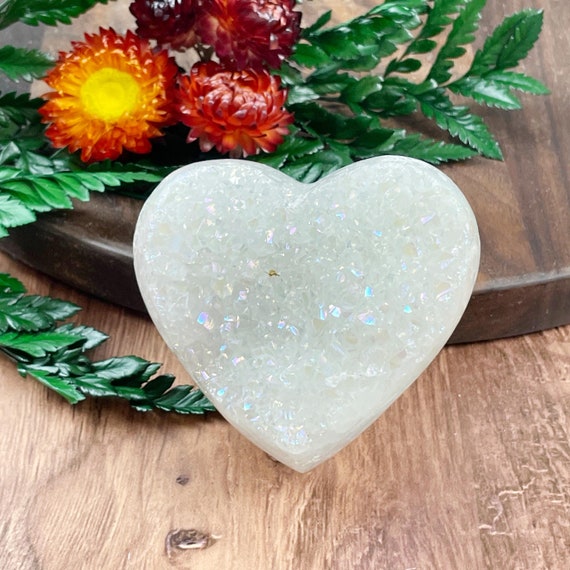 Aura Druzy Crystal Heart (EPJ-HDSA14-7)