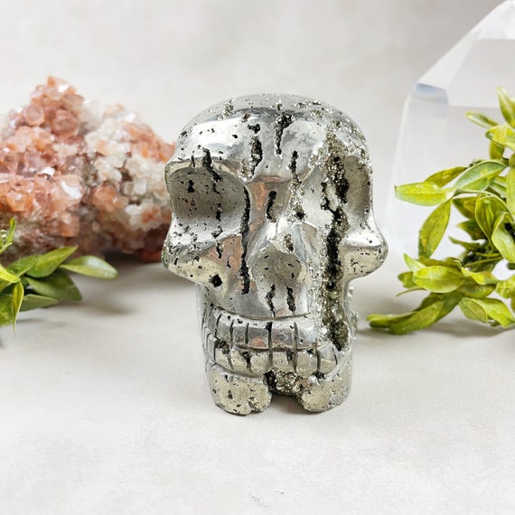 Pyrite Skull Carving (EPJ-HDS10-3)