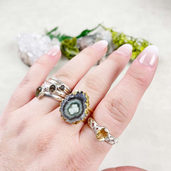 Amethyst Stalactite Statement Ring (EPJ-RB20AAA10-6)
