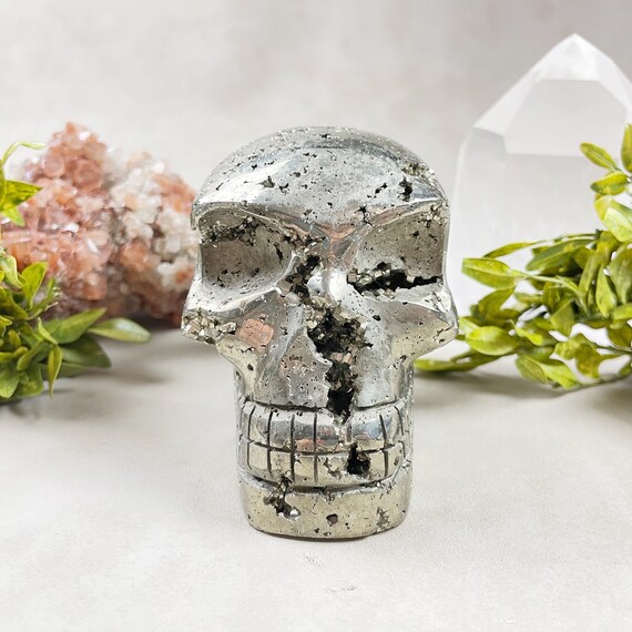 Pyrite Skull Carving (EPJ-HDS10-4)