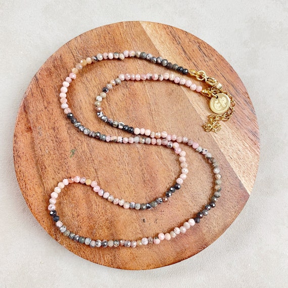 Etus// Dusk Gemstone Beaded Necklace (EPJ-NSBB19-DK)