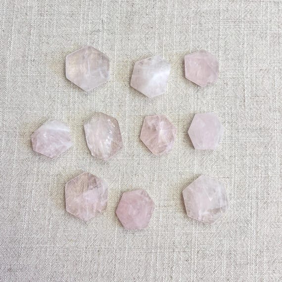 Small Rose Quartz Hexagon Irregular Pyramid Carving (EPJ-HCAA49-RQ)