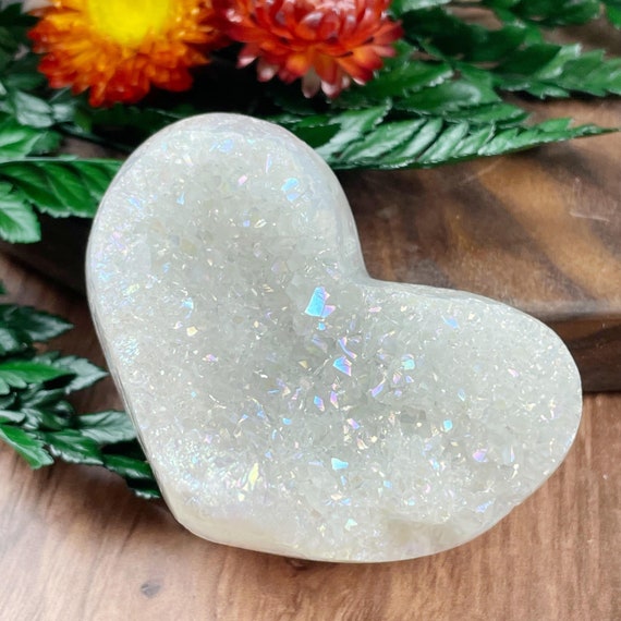 Aura Druzy Crystal Heart (EPJ-HDSA14-2)