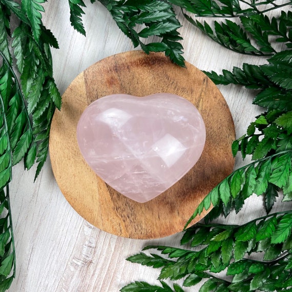Rose Quartz Heart, Gemstone Heart, Home Decor, Paper Weight (EPJ-HDHA12-8)