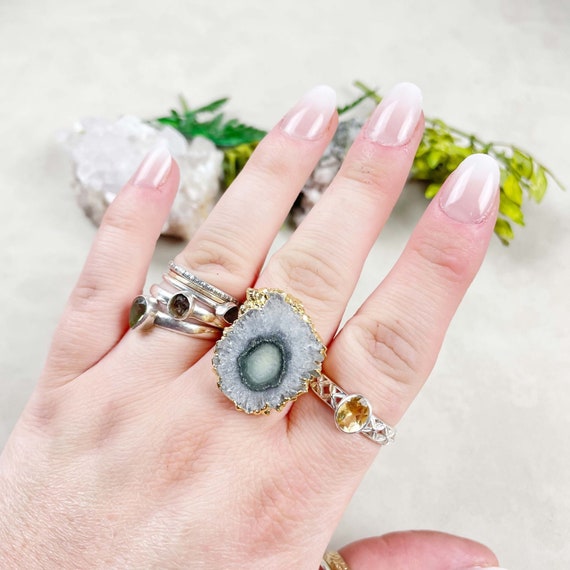 Amethyst Stalactite Statement Ring (EPJ-RB20AAA10-1)