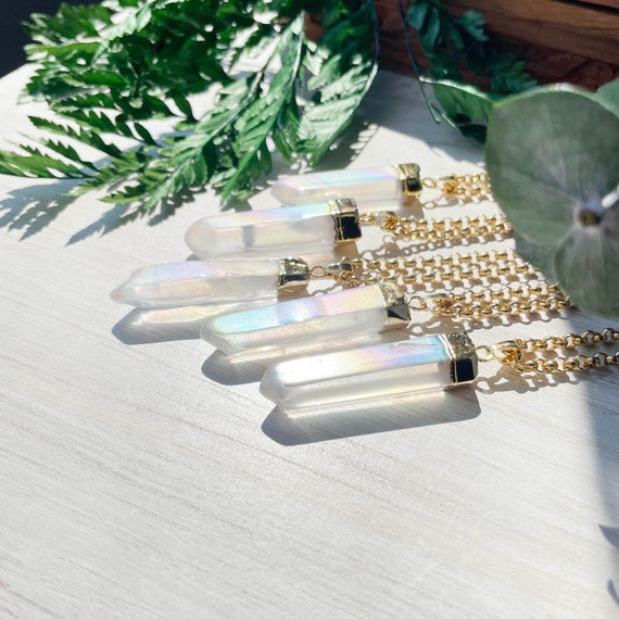 Aura Clear Quartz Point Necklace (EPJ-NAWE11)