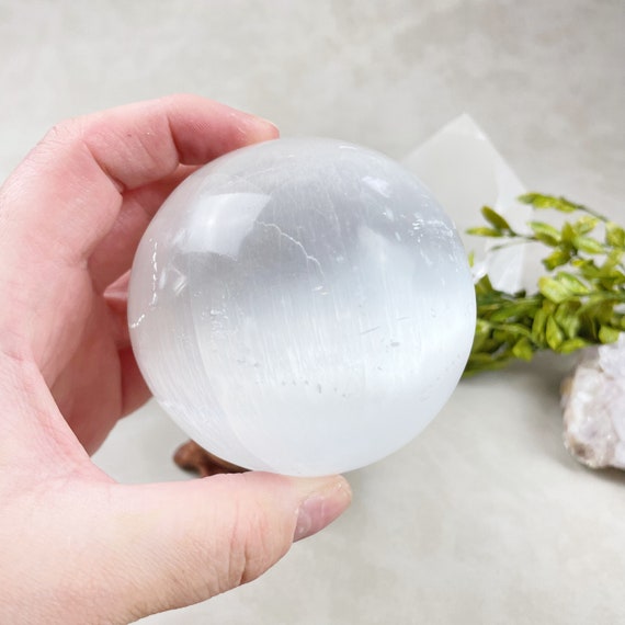 Selenite Satin Spar Sphere Orb (EPJ-HSSA23-4)