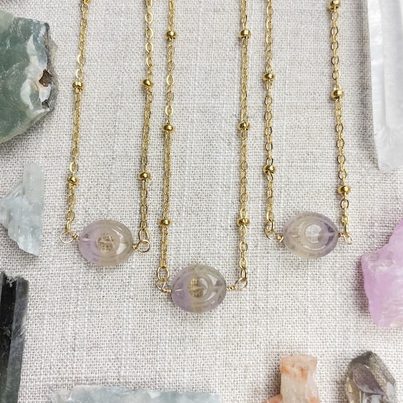 Ametrine Faceted Eye Delicate Necklace (EPJ-NAAE47-AR)
