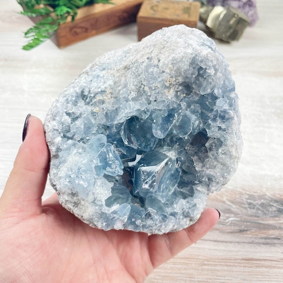 Large Blue Celestite Cluster (EPJ-GEO15-8)