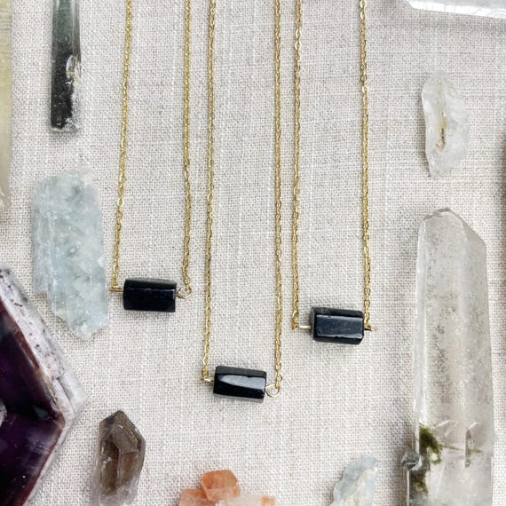 Tourmaline Bead Delicate Necklace (EPJ-NAAE61-TM)