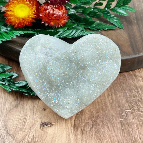 Aura Druzy Crystal Heart (EPJ-HDSA14-8)