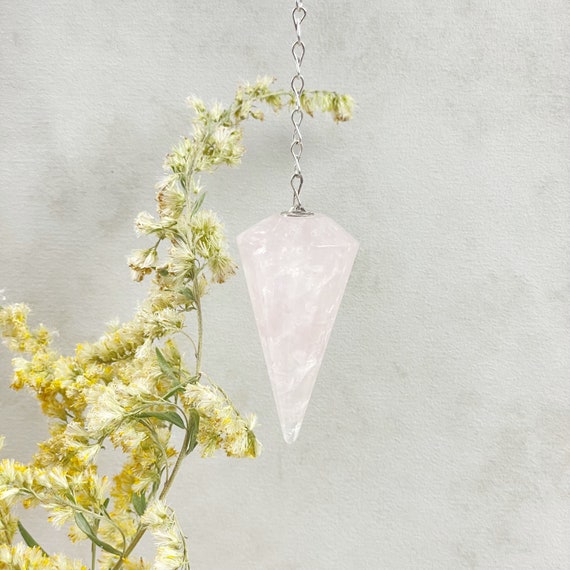 Rose Quartz Crystal Pendulum (EPJ-PA10-48)