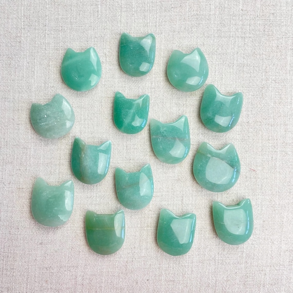Green Aventurine Cat Carving (EPJ-HCAA32-GAA)