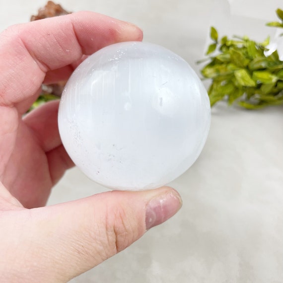 Selenite Satin Spar Sphere Orb (EPJ-HSSA23-12)