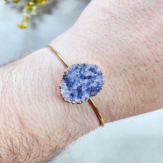 Gold Druzy Cuff Bracelet (EPJ-BC20BAA12-3)