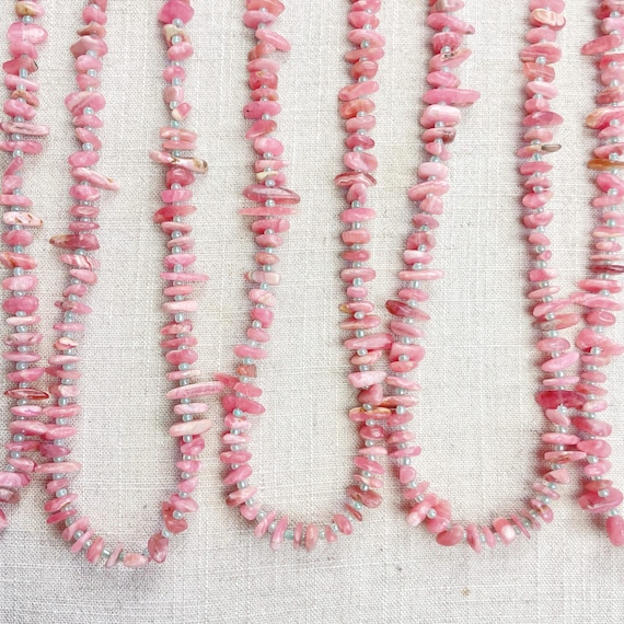 Rhodocrosite Chip Bead Beaded Necklace (EPJ-NSC17-RC)