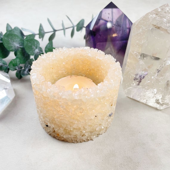 Citrine Chip Resin Candle Holder (EPJ-HDDA18-4)