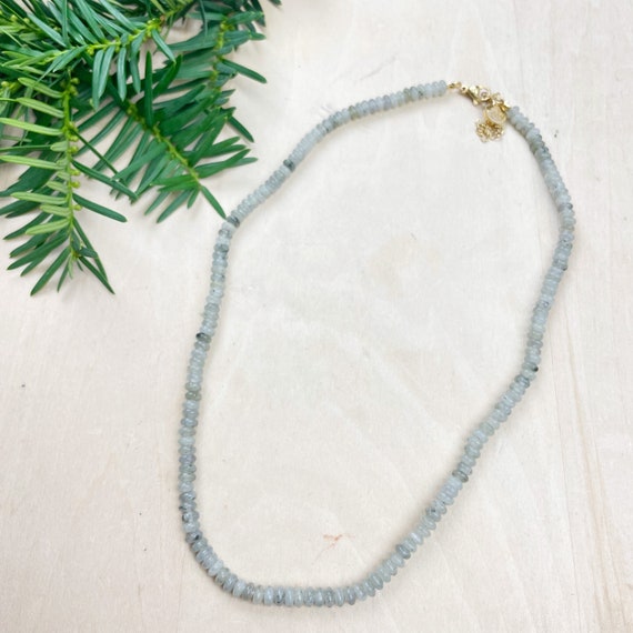 Zara// Labradorite Beaded Gemstone Necklace (EPJ-NSBA19-LB)