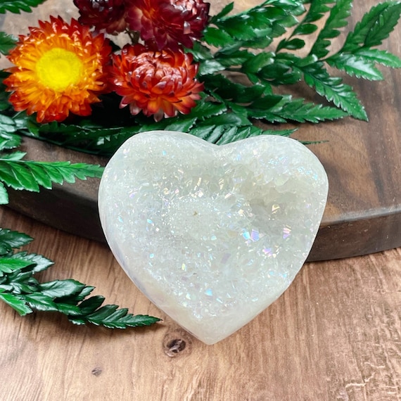 Aura Druzy Crystal Heart (EPJ-HDSA14-3)