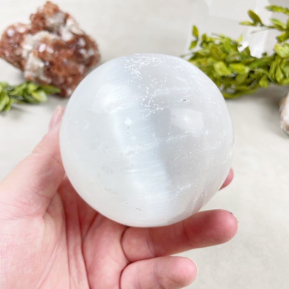 Selenite Satin Spar Sphere Orb (EPJ-HSSA23-8)