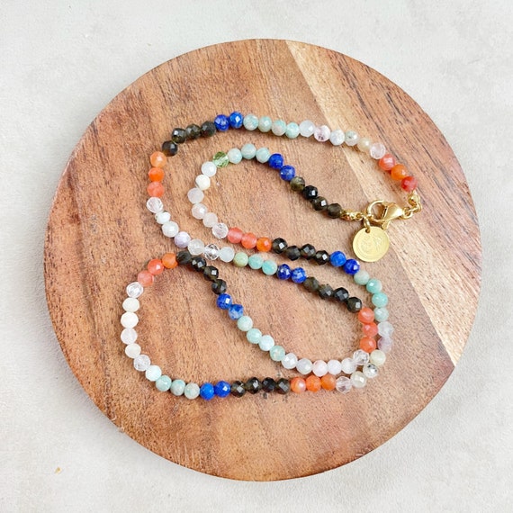 Etus// Oasis Gemstone Beaded Necklace (EPJ-NSBB20-OS)