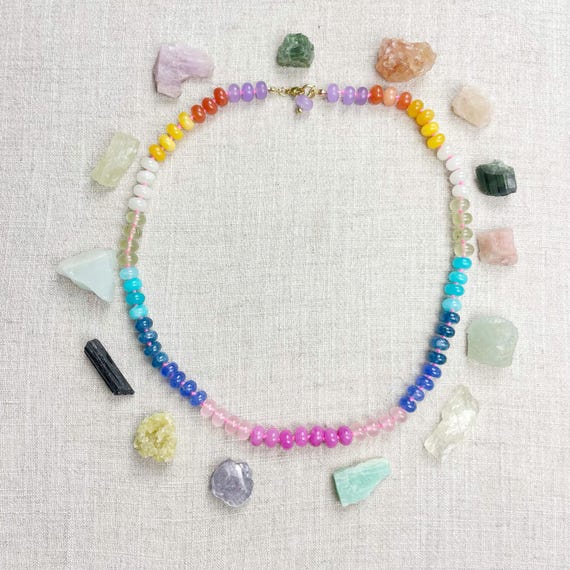 Candy Multi Jade 8mm Hand Knotted Beaded Necklace (EPJ-NSBA26-CMJ)