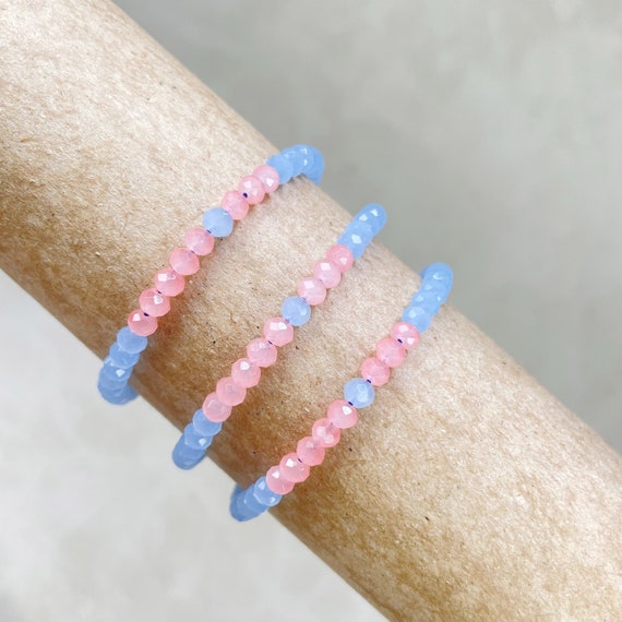 Mia// Sunrise Crystal Beaded Delicate Bracelet (EPJ-BSBA11-SR)