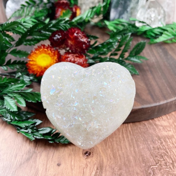 Aura Druzy Crystal Heart (EPJ-HDSA14-6)