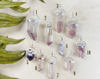 じゅえる LUXE COLLECTION: Silver Lithium Quartz Slice Necklace (EPJ