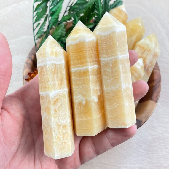 3-4inch Orange Calcite Point Tower (EPJ-HDP81)