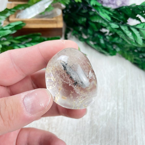 Lodolite Garden Quartz Lens, Freeform Crystal Included Quartz (EPJ-GEO18-28)