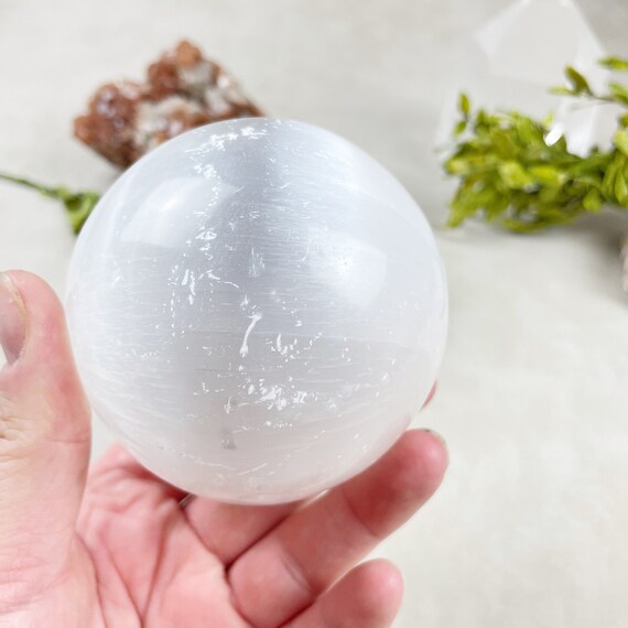 Selenite Satin Spar Sphere Orb (EPJ-HSSA23-6)