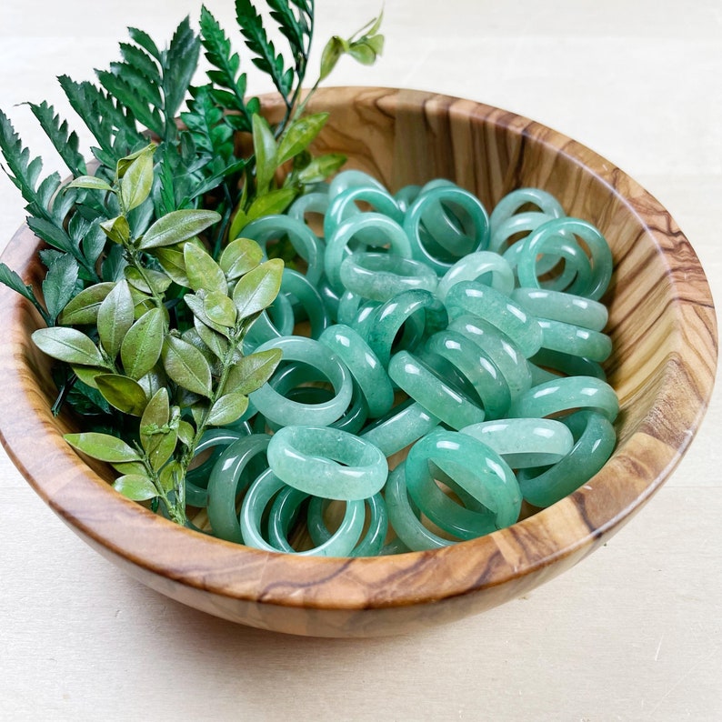 Green Aventurine 6mm Band Ring FRAGILE Please Read image 5