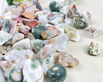 8th Vein Ocean Jasper タンブル - Etsy 日本