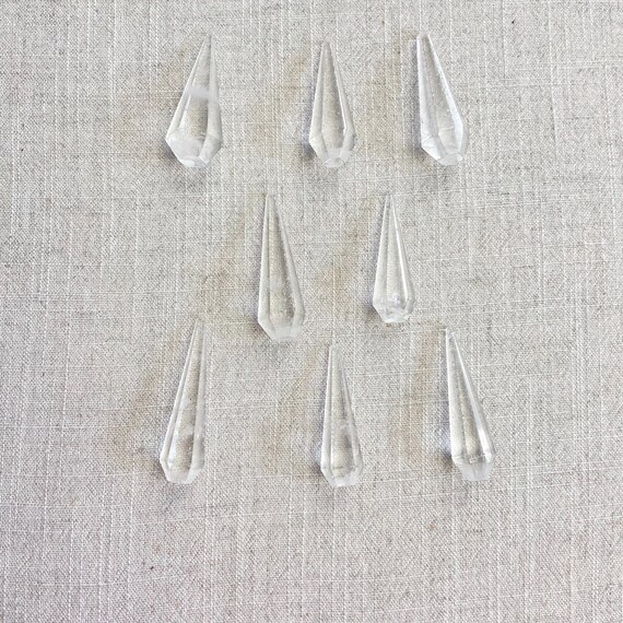 Long Clear Quartz Pendulum Carving (EPJ-HCAA52-CQ)