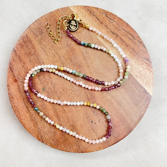 Etus// Bliss Gemstone Beaded Necklace (EPJ-NSBB19-BL)