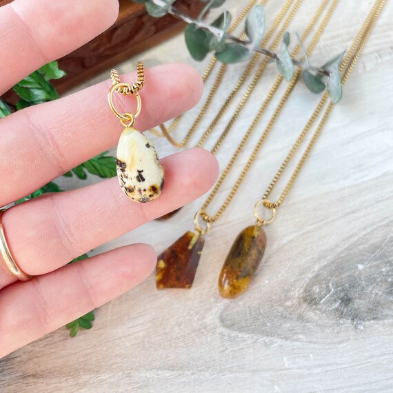 Collana Ambra Baltica Naturale Semigrezza &ndash; Ori E Gemme &ndash; Pietre Preziose