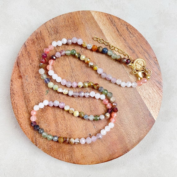 Etus// Garden Gemstone Beaded Necklace (EPJ-NSBB19-GD)