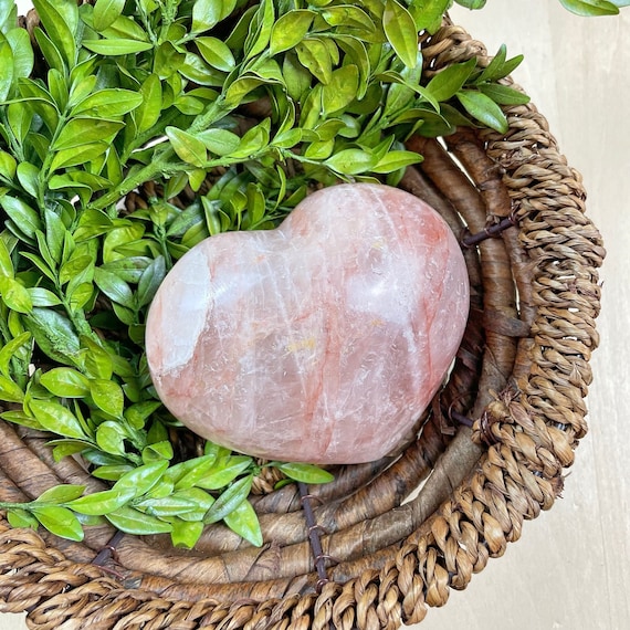 Chunky Fire Quartz heart, Gemstone Heart, Home Decor, Paper Weight (EPJ-HDHA10-1)
