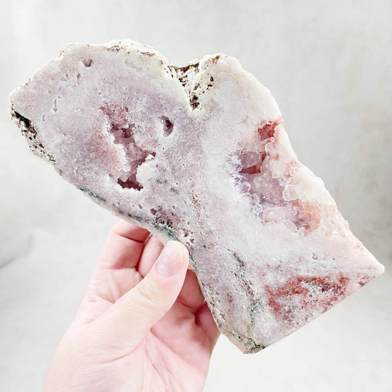 Pink Amethyst Druzy Half Polished Slab (EPJ-HGOS11-9)