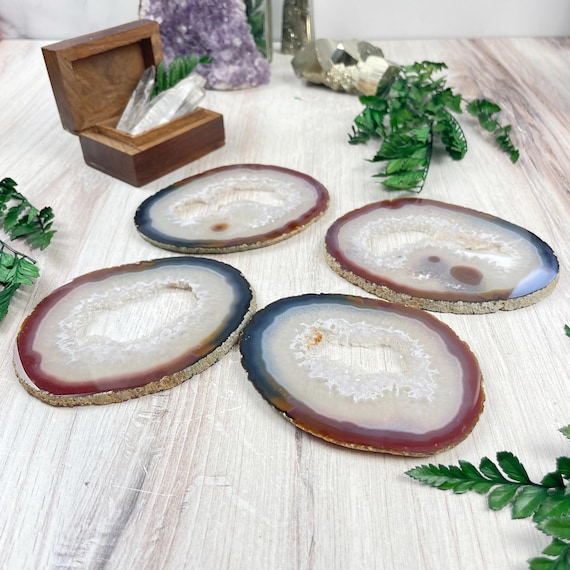 Coaster Pack: Four Agate Coaster Set (EPJ-HPAA10-5)