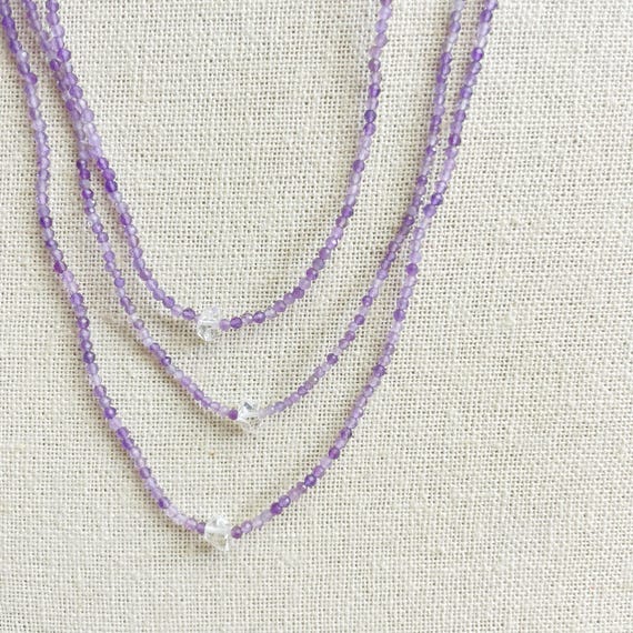 Herk// Amethyst 2mm Beaded Necklace (EPJ-NSBA25-AM)