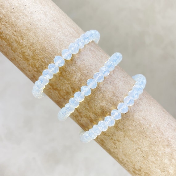 Gloria// Translucent Opalite Crystal Beaded Bracelet (EPJ-BSBB12-TA)