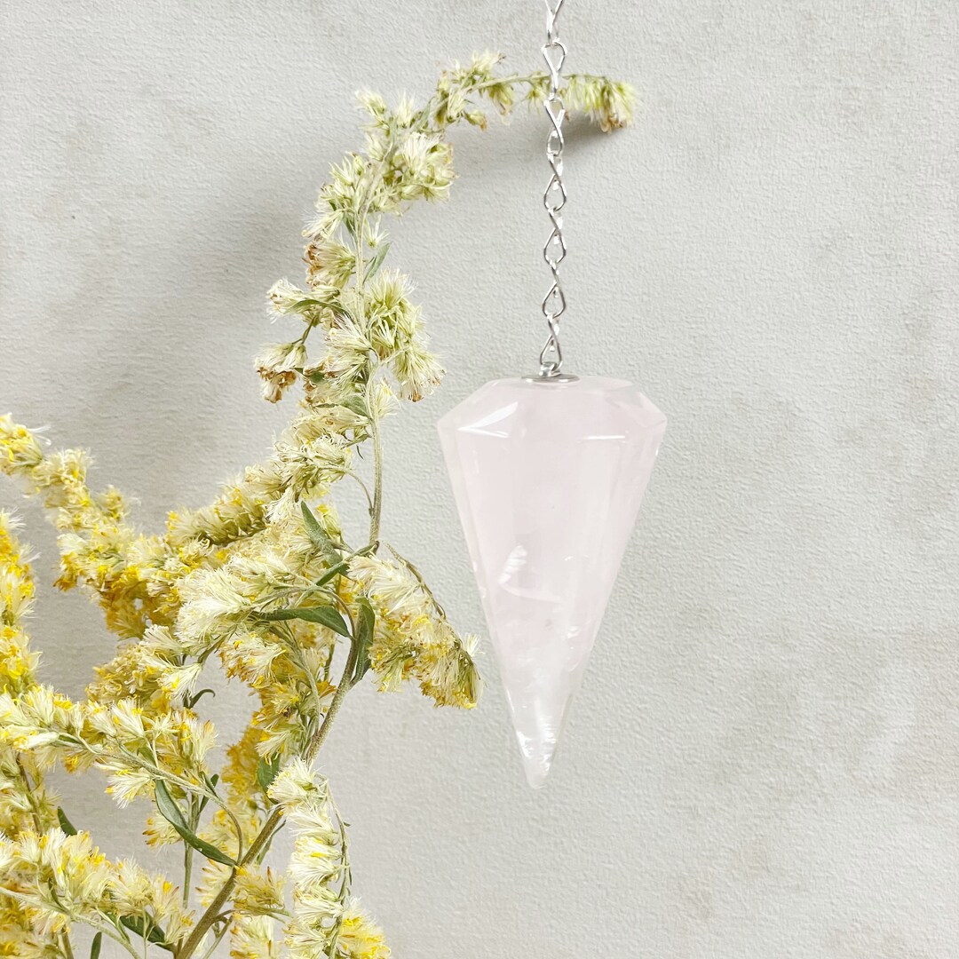 Rose Quartz Crystal Pendulum (EPJ-PA10-50) - Etsy