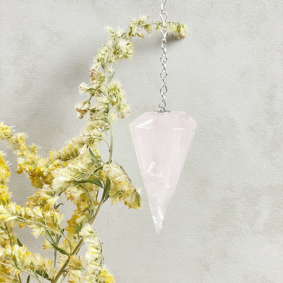 Rose Quartz Crystal Pendulum (EPJ-PA10-50)