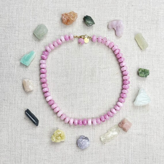 Lilac Jade 10mm Hand Knotted Beaded Necklace (EPJ-NSBA27-LC)