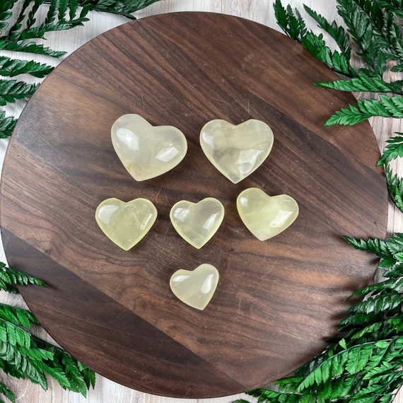 Lemon Quartz HeartCarving, Gemstone Heart, Home Decor, Paper Weight (EPJ-HDHA16-3)
