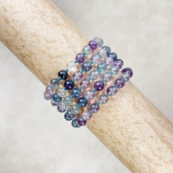 Nodum// Fluorite Beaded Handknotted Bracelet (EPJ-BSBB14-FL)