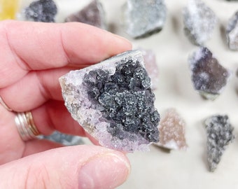 レインボーアメジスト ドゥルージー クラスター チャンク (EPJ-GEO16